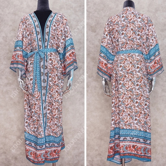 ⭕LAST ONE ⭕ 5⭐ rated ⭕Kimono Beach Cover Up - Picture 3 of 6